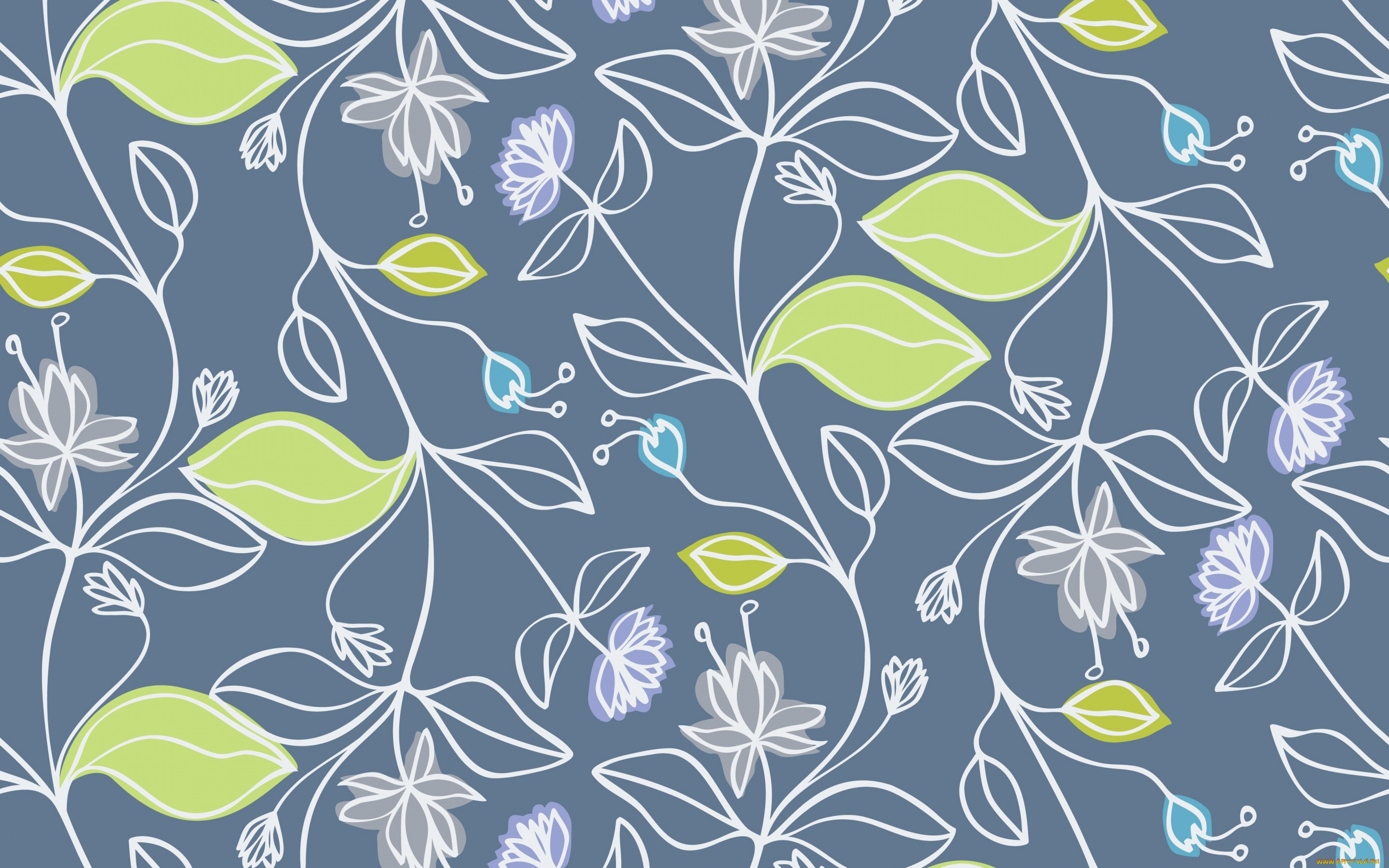  ,  , flowers, green, , leaves, blue